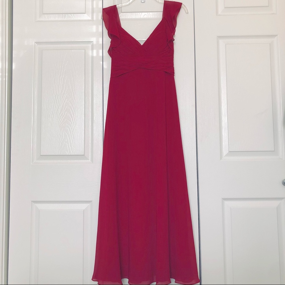NWT JJ’s House Burgundy Long Flowing Gown
